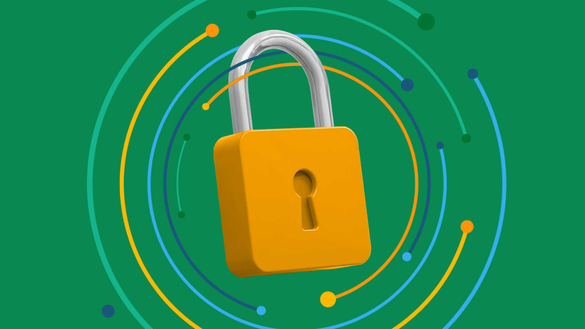 This image features a green background with a yellow lock to represent changes in data privacy.