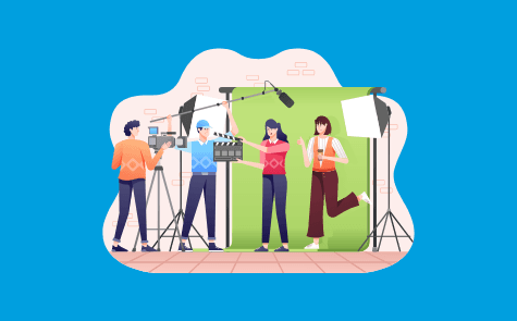 An animated example of a video shoot