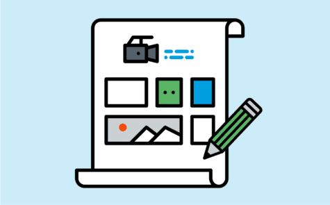 Illustration of a storyboard.